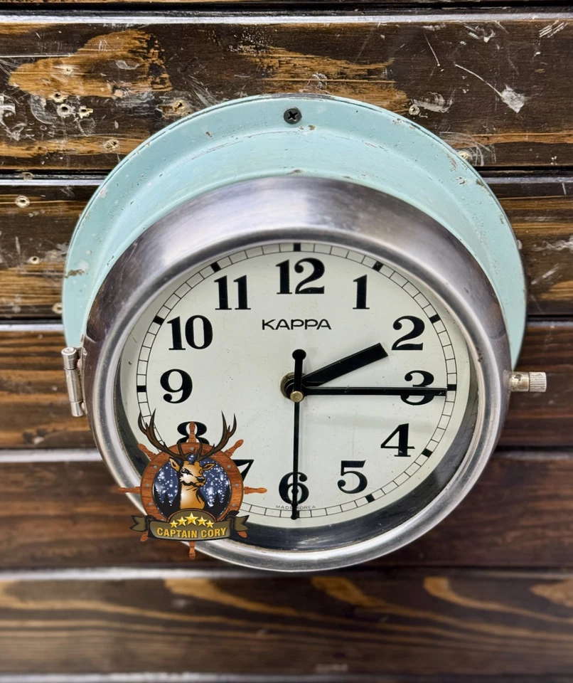 Reloj náutico Kappa de pared con decoración de cuarzo de hierro marino - Hecho en Corea Foto 3 de 4