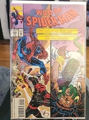 Comic Book vtg Marvel Web Spider-Man 109 Lizard Calypso Night Thrasher #109 BC4