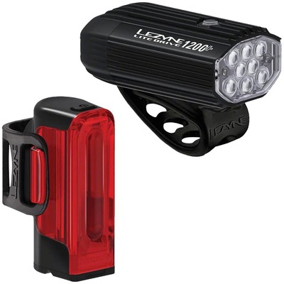 Lezyne Lite Drive 1200+ / Strip Drive Pro 400+ Pair Light Black/Black 2024