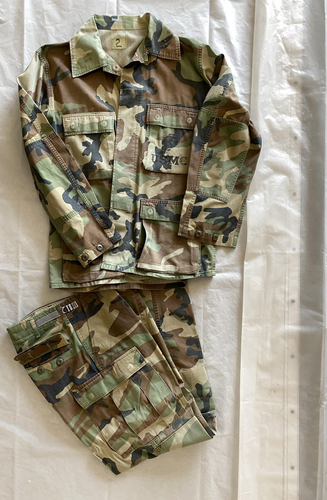 Ensemble veste et pantalon de combat tropical vintage Vietnam USMC uniforme jungle camouflage - Photo 2/21