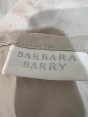 Barbara Barry Queen 1 Pc Flat Sheet 100% Cotton Gray Bed Bedding