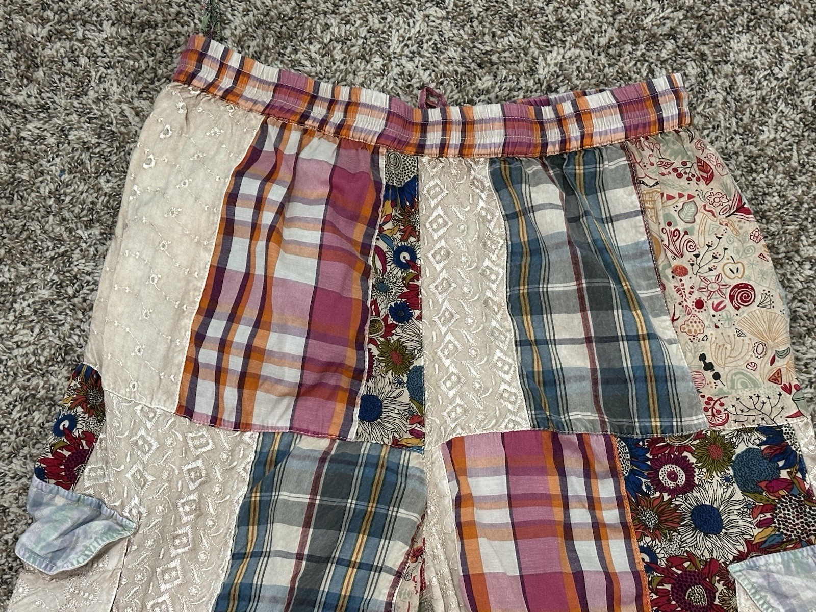 YOUNG THREADS VINTAGE TIERED PATCHWORK PANTS XL - image 7