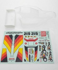 Kyosho Optima Mid Spare Body Set Clear Body Rear Wing Decals Unused Vintage
