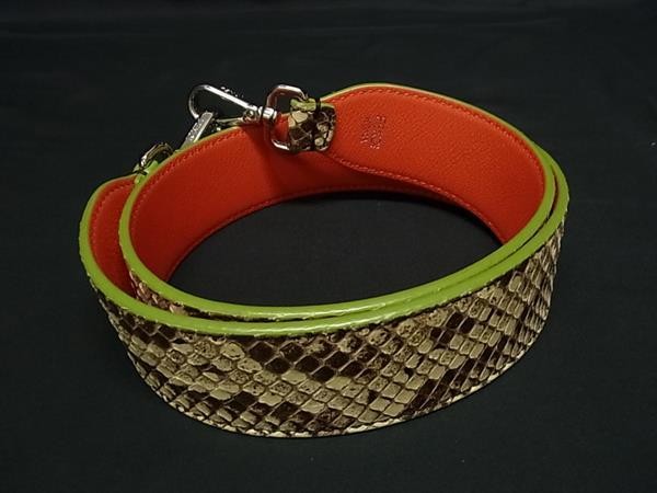 FENDI Python Shoulder Bag Strap Brown Multi Pytho… - image 2