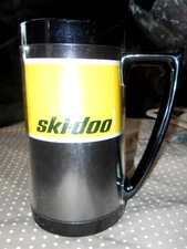 RARE BOMBARDIER SKI-DOO SNOWMOBILE THERMO SERVE MUG WEST BEND cOFFEE WHISKEY