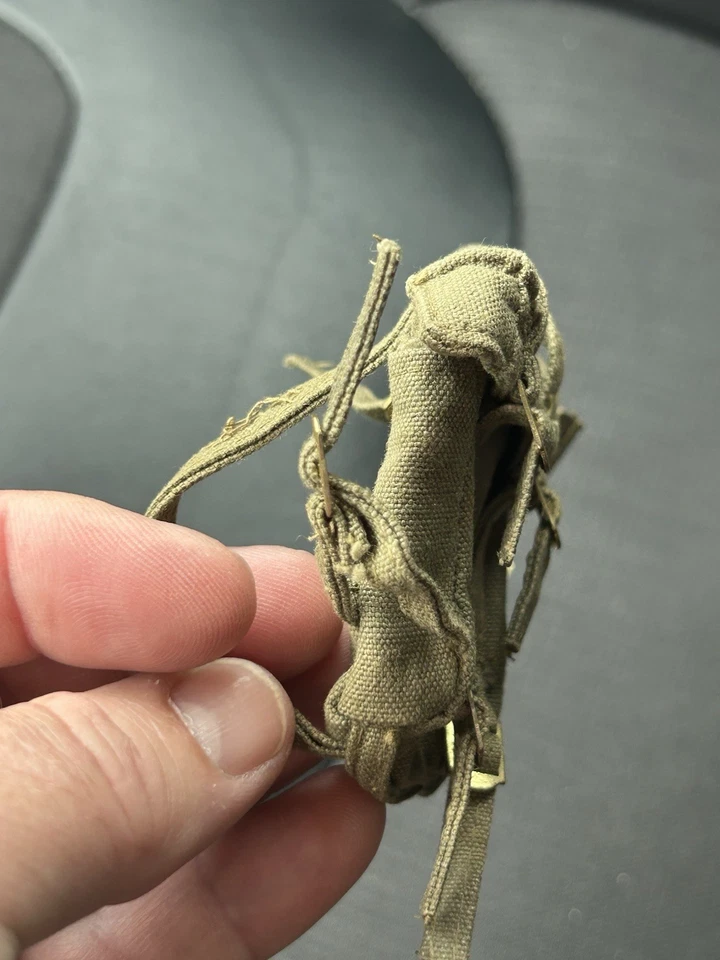 Mochila de campo de lona vintage década de 1960 GI Joe para figuras de ação de 12 pol. feita no Japão - Imagem 3 de 4