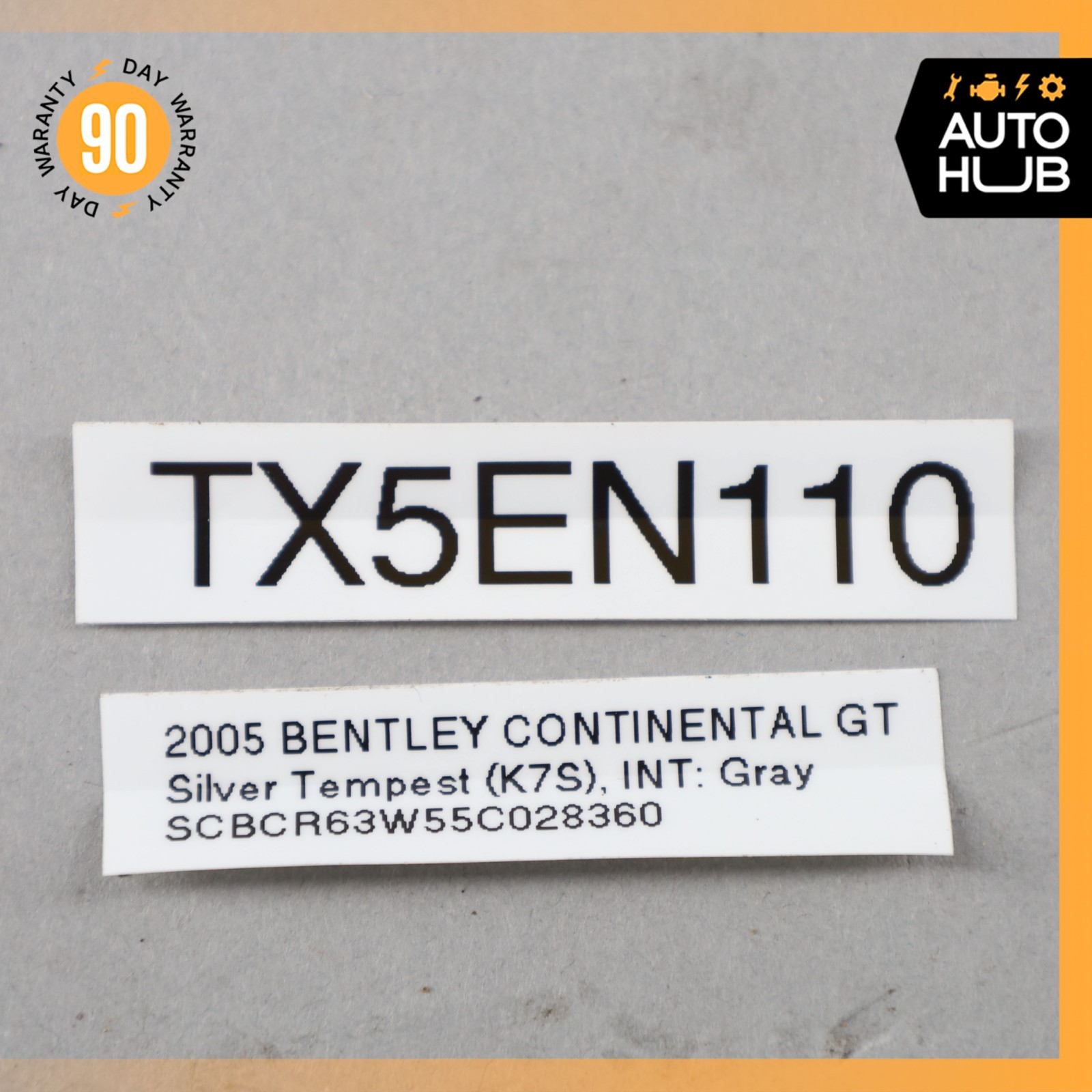 03-06 Bentley Continental GT Coupe Right Side Seat Belt Seatbelt Buckle Gray OEM