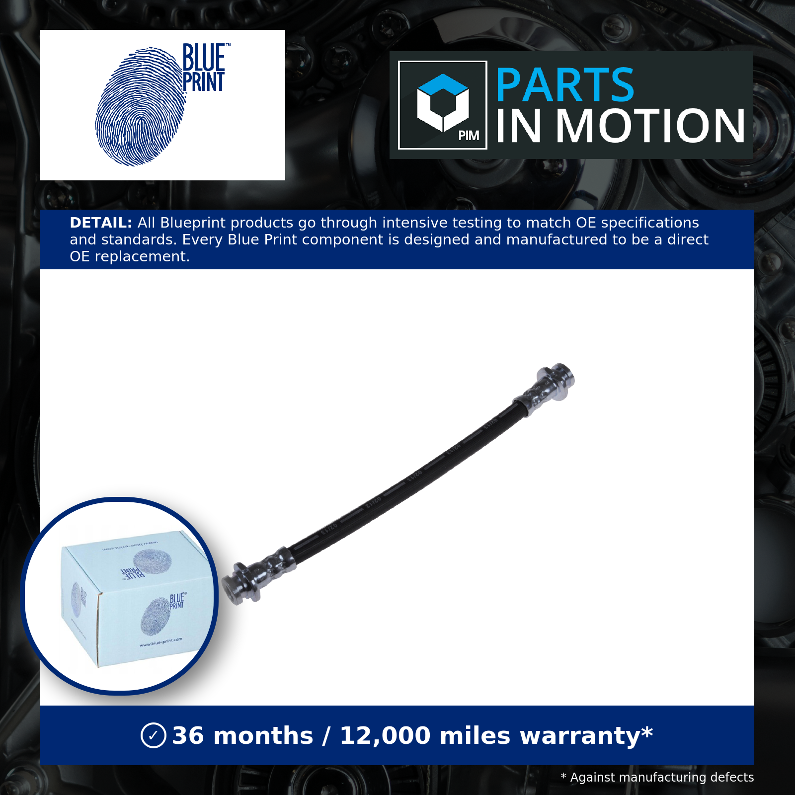 Brake Hose fits DAEWOO MATIZ 1.0 Rear Left or Right 2003 on B10S Hydraulic New