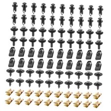 100 PCS Car Body Fender Bumper Splash Guard Fixing Clip, U-Screws and Bolts