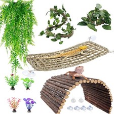 Accesorios para terrario de drag n barbudo: esterilla para reptiles, hamaca