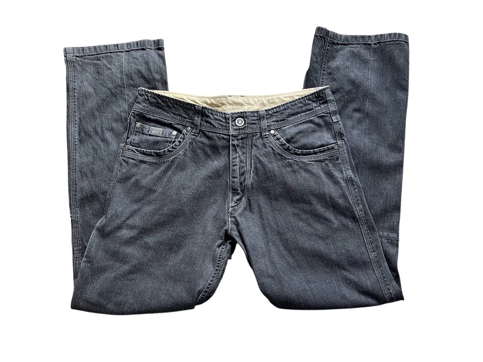 Pantalones de mezclilla KUHL Riot para hombre 32X30 negros vintage teñido de pátina ropa de trabajo informal Foto 4 de 4