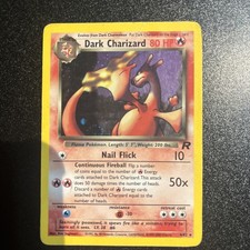 Pokémon TCG Dark Charizard 4/82 Holo Rare Team Rocket WOTC Unlimited HP Vintage.