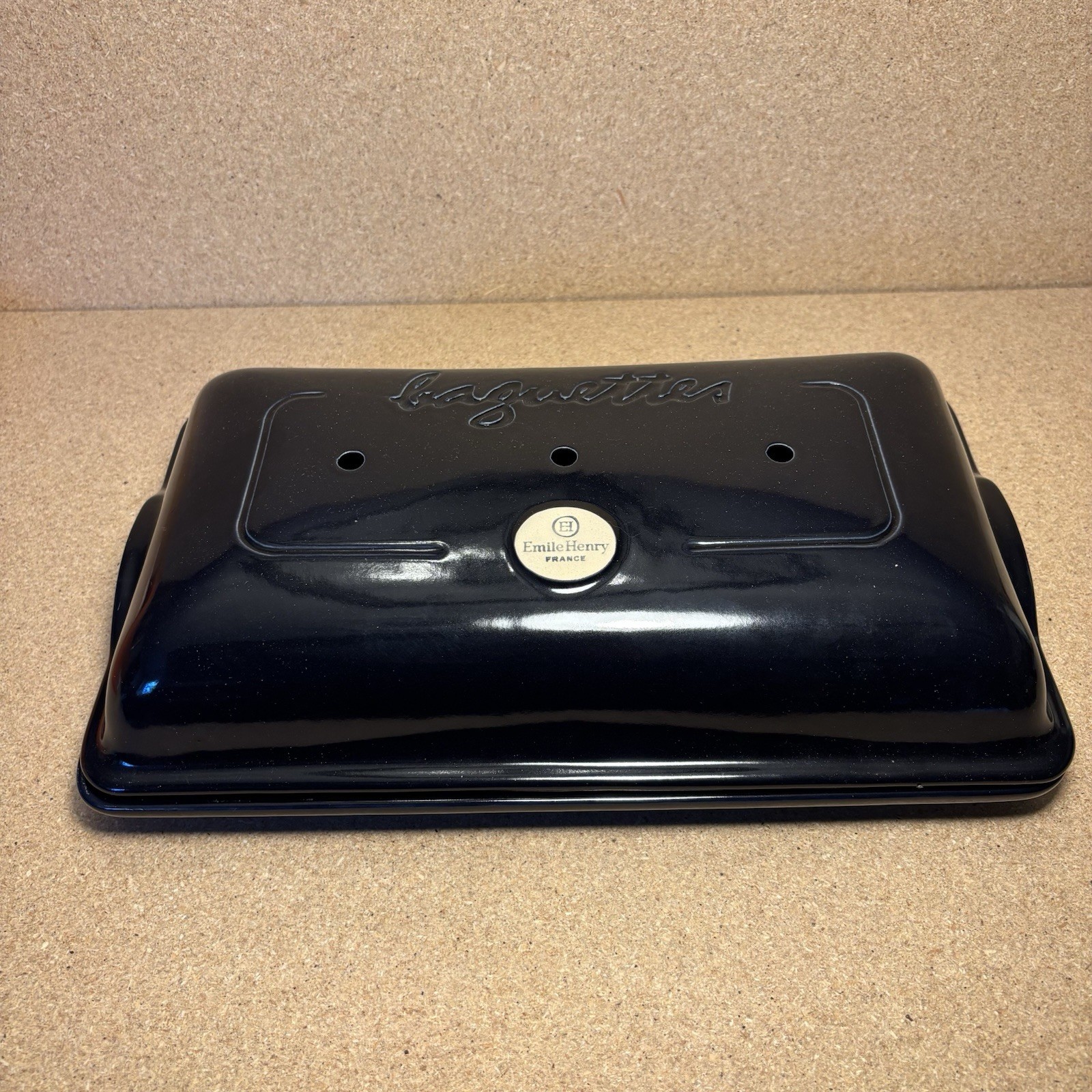 Emile Henry France Ceramic Baguette Baker 3 Loaf Bread Baking Pan ...
