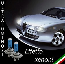 COPPIA LAMPADE H7 ALFA ROMEO 147 EFFETTO XENON BIANCHI ANABBAGLIANTI