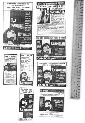 I a Woman 1965 Essy Persson 8 Original Magazine/Newspaper Adverts