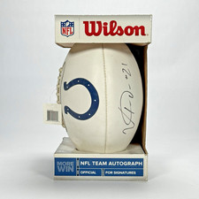 Indianapolis Colts Vontae Davis Signed Autographed Football in box