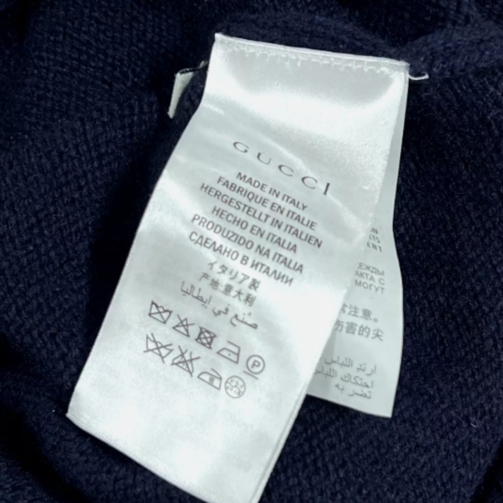 Gucci Mens Blue Wool Cashmere sweater eagle bird Patch RRP 1090$ size M image 5