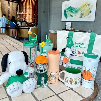 Authentic Peanuts + Starbucks 2026 Snoopy Pumpkin Bag Mug Tumbler