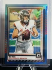 2025 Panini Donruss Optic Football Bo Nix #31 Neon Blue Prizm /399 Broncos