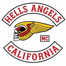 LARGE HELL'S  ANGLES MC CALIFORNIA 35 CM IRON BIKER PATCH