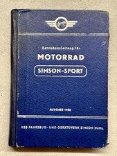 orig. Betriebsanleitung SIMSON Sport 1958 AWO Handbuch