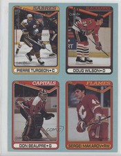 1990-91 O-Pee-Chee Box Bottoms Full Panel Pierre Turgeon Don Beaupre HOF 2u3