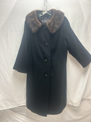 Vintage J.L. Hudson Co Detroit  cashmere  Coat Faux Fur Collar Women s Classic