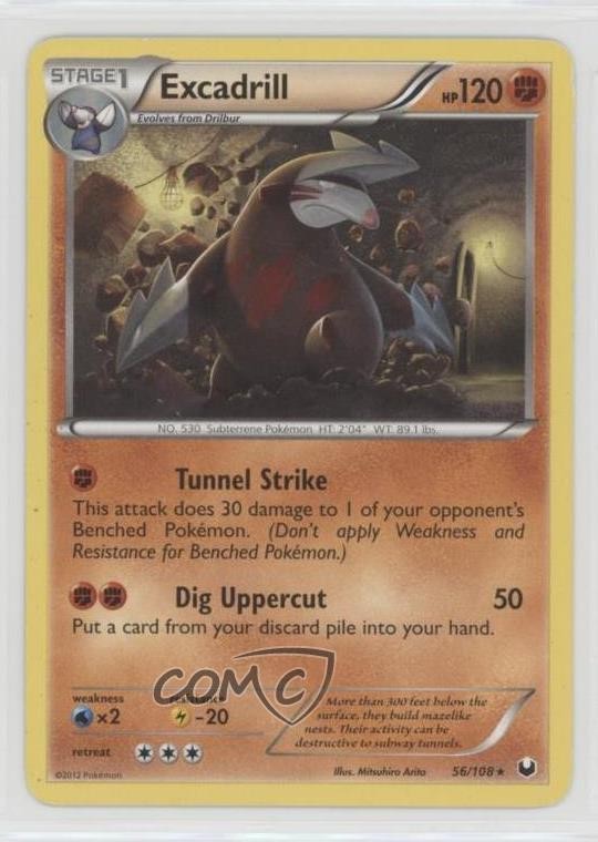 Excadrill Pokemon Black & White Dark Explorers #56