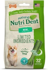 Nylabone Nutri Dent Dog Dental Chews - Natural Dog Teeth Cleaning & Breath