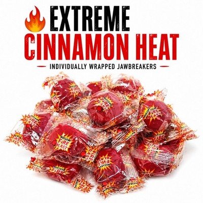 Hot Cinnamon Jawbreaker Candy 2LB Bulk   Extra Spicy Fireballs Party Treat