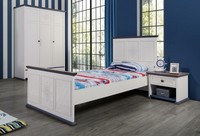 Jugendzimmer Bett Nachttisch MöBel Kleiderschrank Komplette 3Tlg. Neu