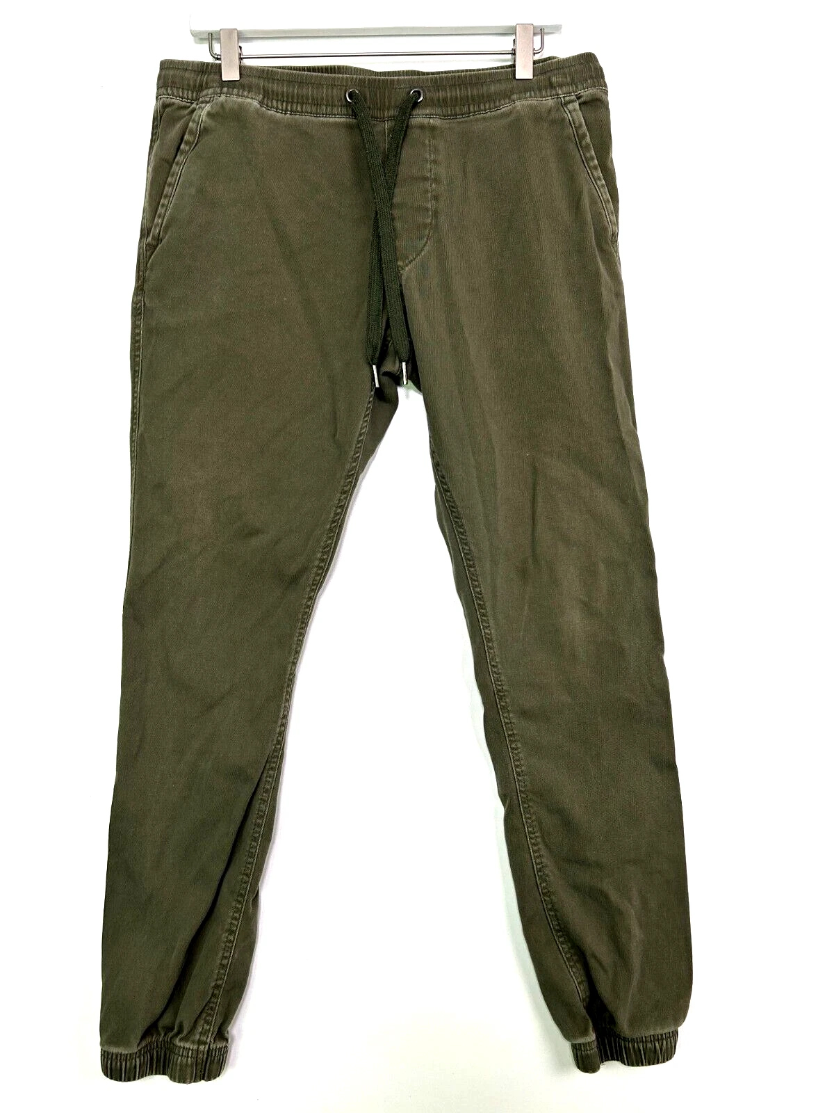 express joggers olive green size small drawstring mens size small