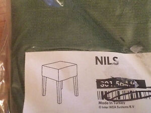 Green Pebble Print Stool Cover for IKEA Nils