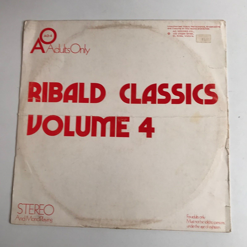 Adults Only Ribald Classics Volume 4 LP Vinyl Record - 第 2/5 張圖片