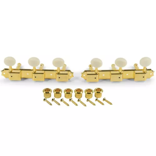 Kluson 3 per Plate Supreme Tuners Tuning Machines Gold KTS-3P-GP Pearl