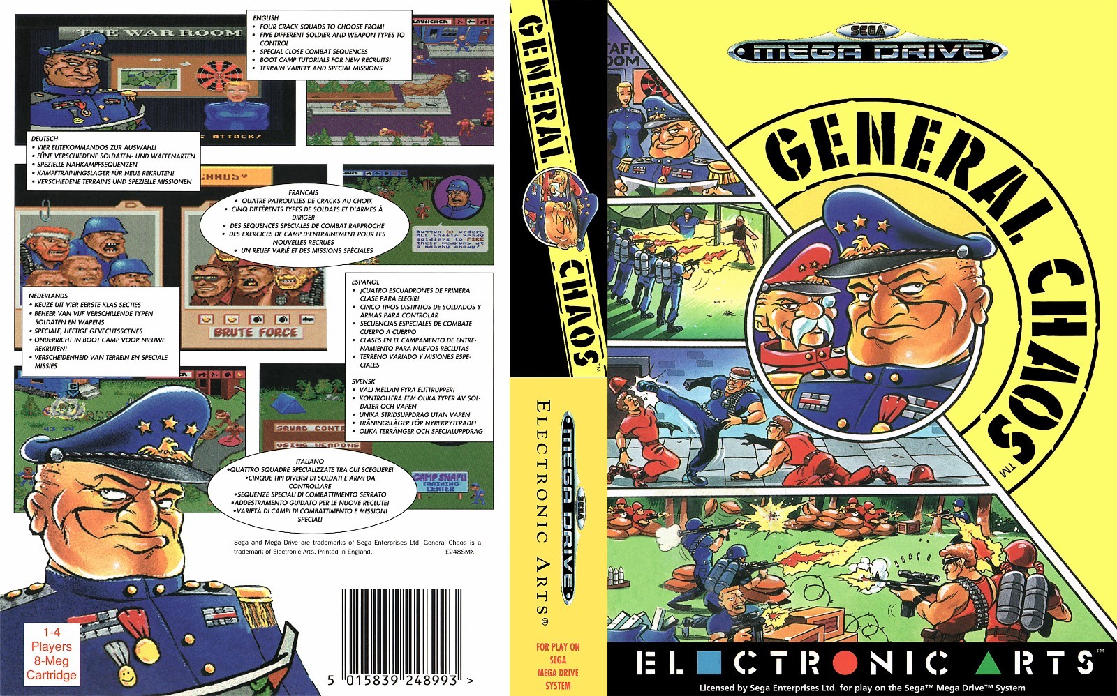 General Chaos Megadrive Genesis PAL & NTSC Box Art Case Only | eBay