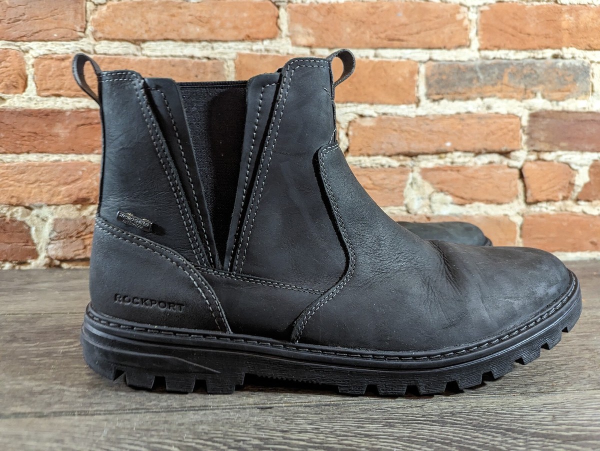New WB Mens Rockport Black Chelsea Boots - Slip-On Comfort Waterproof Amazon.com | Rockport Men main image 4