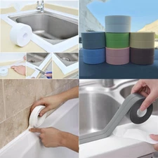 US 10.5ft Self-Adhesive Waterproof PVC Sealing Tape Mold Proof Sink Wall Toilet