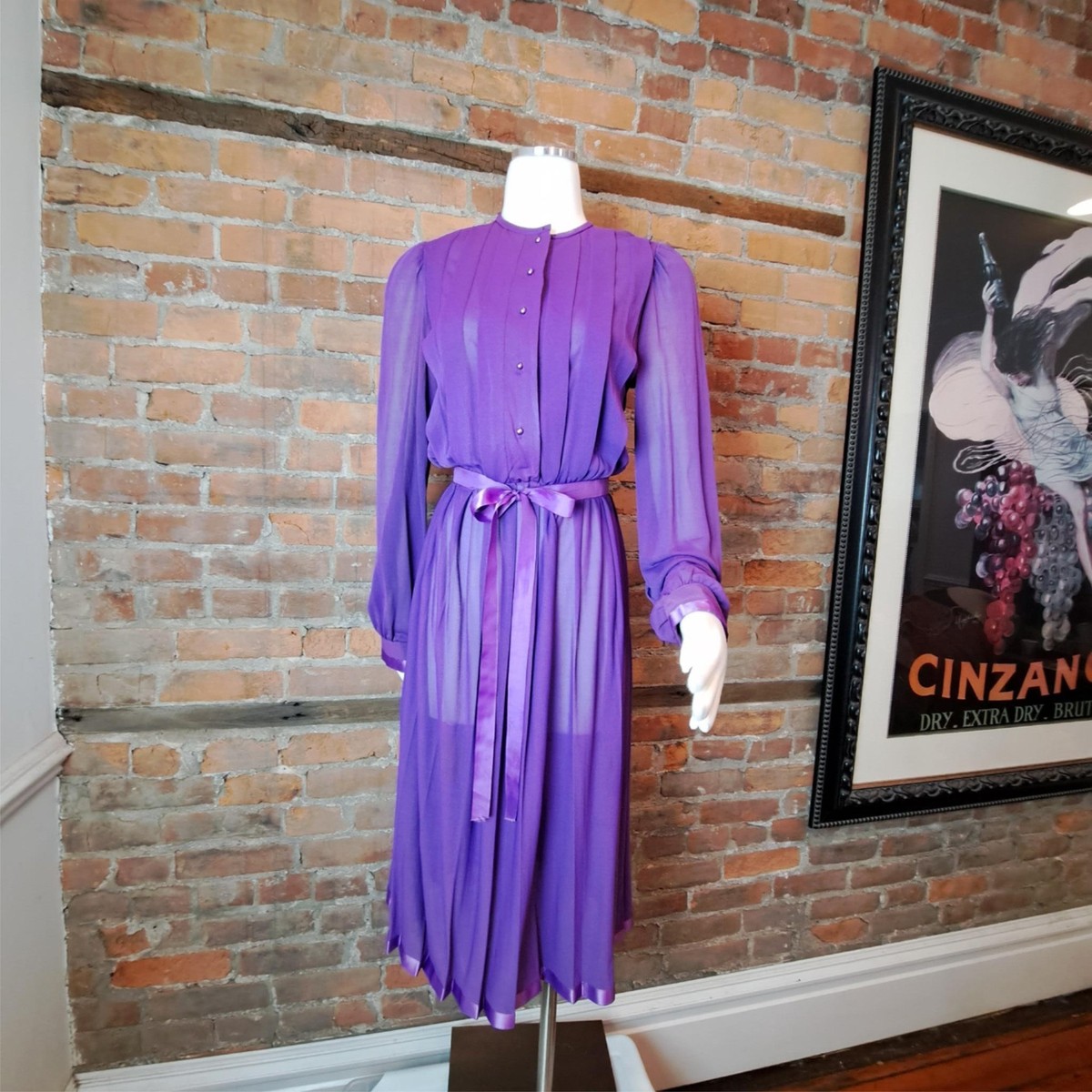 purple ribbon dress GLORIA SHIMMER RIBBON DRESS