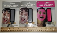 FACE MAKEUP Lot Of 3 - Pink 1pk Silver 2pk Halloween/Cosplay , Face paint NEW