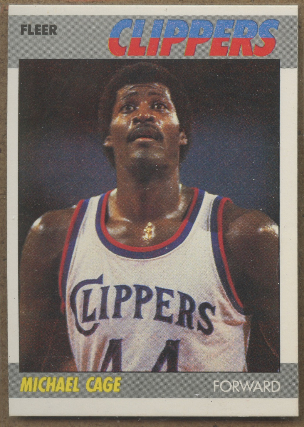 1987-88 Fleer Basketball #15 Michael Cage Los Angeles Clippers