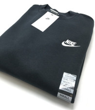 NEW MEN Nike Club Fleece Crewneck Sweatshirt Black BV2662 010   