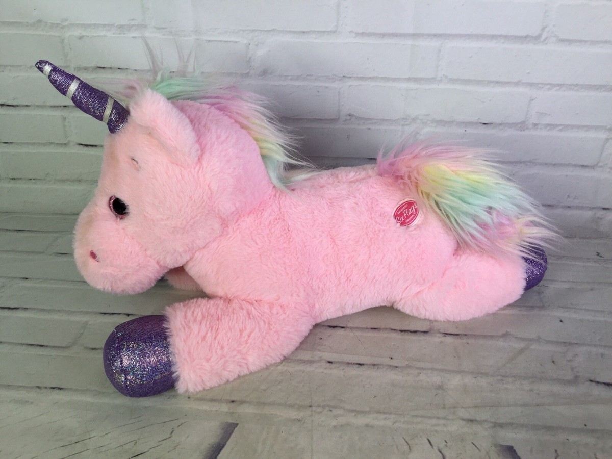Unicorn Pink Purple Hooves Rainbow Mane Plush Stuffed Animal Six