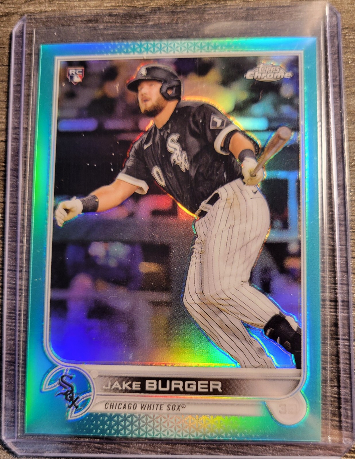 2022 Topps Chrome - Aqua Refractor #29 Jake Burger 115/199 (RC)