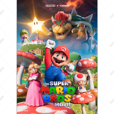 Mario Bros. Decor Print The Super Mario Bros Movie 2023 Poster - Wall Art Print In A4, A3, Or A2 Size - Official Movie Artwork Super Mario Bros Movie Poster - Foto 3