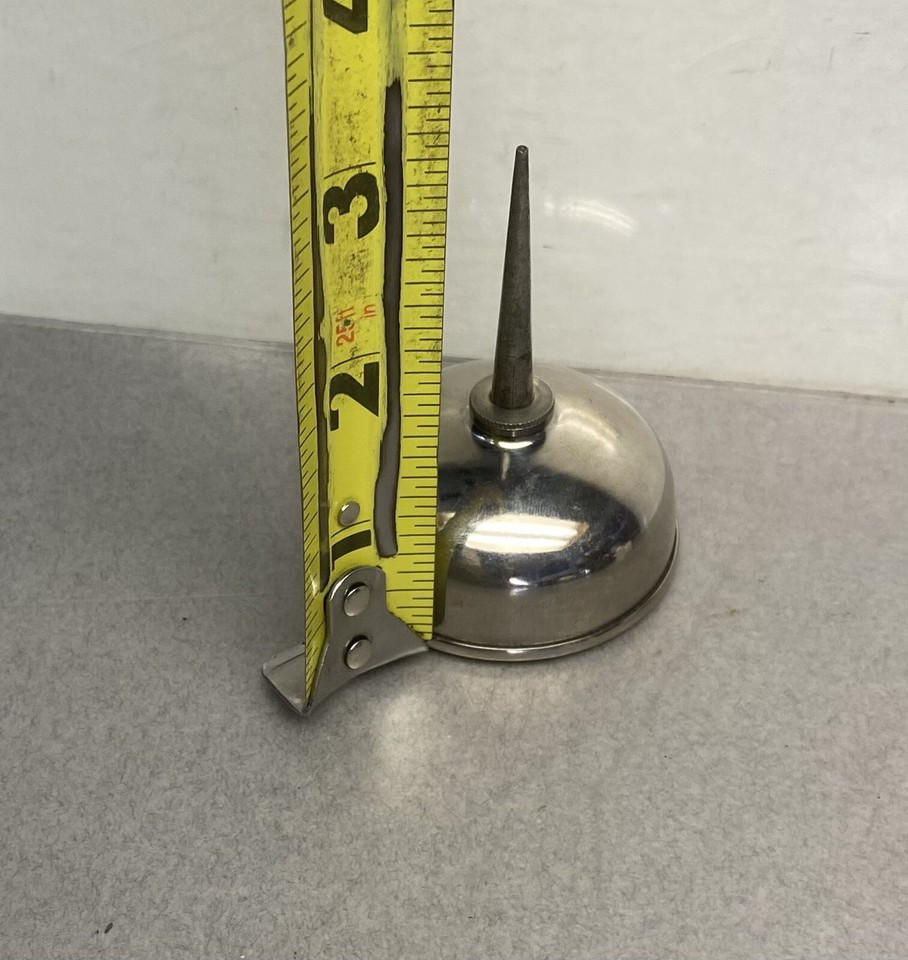 Vintage Small Sewing Machine Type Thumb Pump Oiler Oil Can Shiny eBay