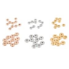 100pcs/lot Stainless Steel Silver/Gold Spacer Beads Metal Loose Beads 6mm/8mm