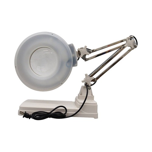 15 x ingrandimento lampada LED luce ingrandimento vetro bianco lente strumento di riparazione tavolo scrivania - Foto 5 di 11