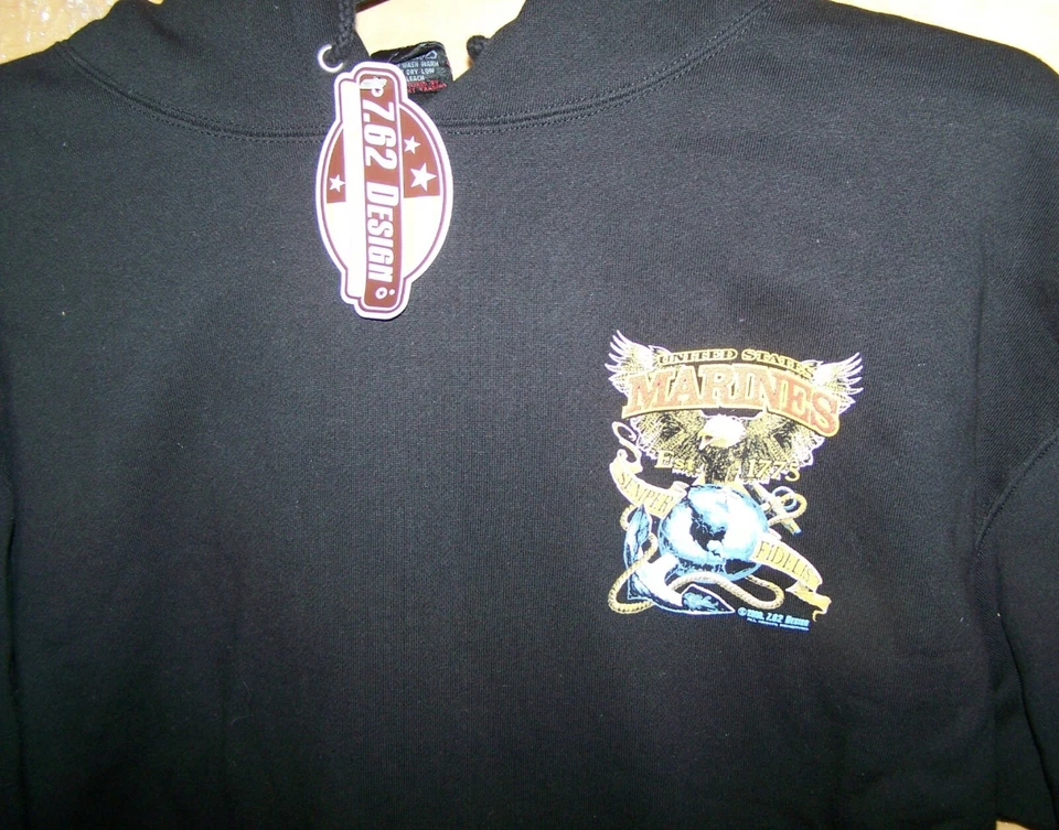 USMC Fighting Eagle Sweatshirt Hoodie - Men's Size Large - FREE Shipping  - Image 4 of 4