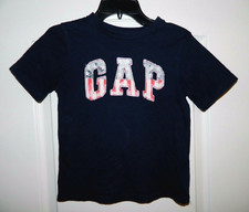 Boy's GAP Navy Shirt w/Red, White Blue Letters Size 4-5